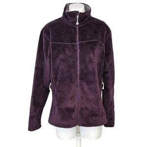 Mountain Hardwear Womens  Fleece Full Zip Jacket Size Medium Purple Outdoor
